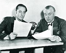 Basil Rathbone & Nigel Bruce -  before the Mutual microphone